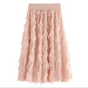 Elegant Pink Midi Skirt